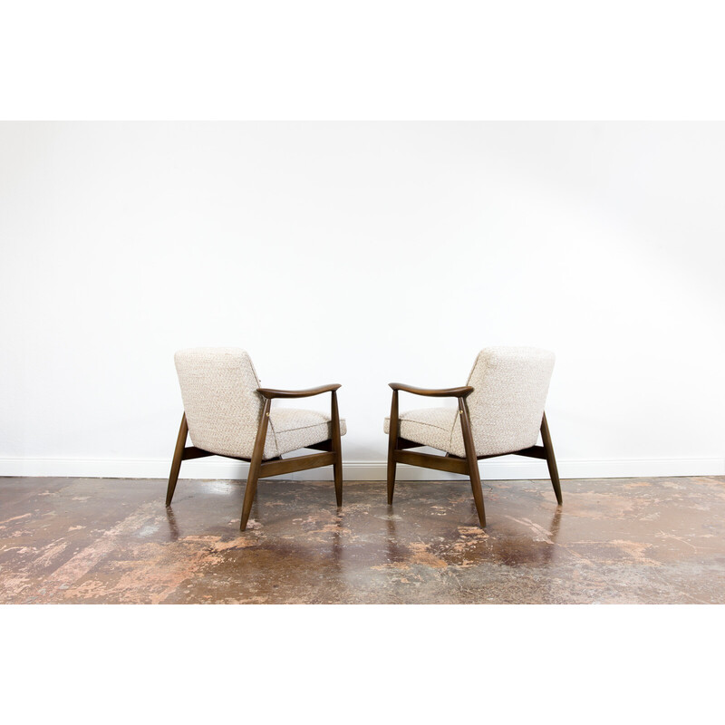 Pair of vintage GFM 87 armchairs by Juliusz Kędziorek for Gościcińskie Furniture Fabryki, Poland 1960