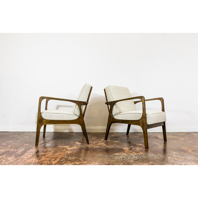 Pair of vintage armchairs for Prudnickie Fabryki Mebli, Poland 1960