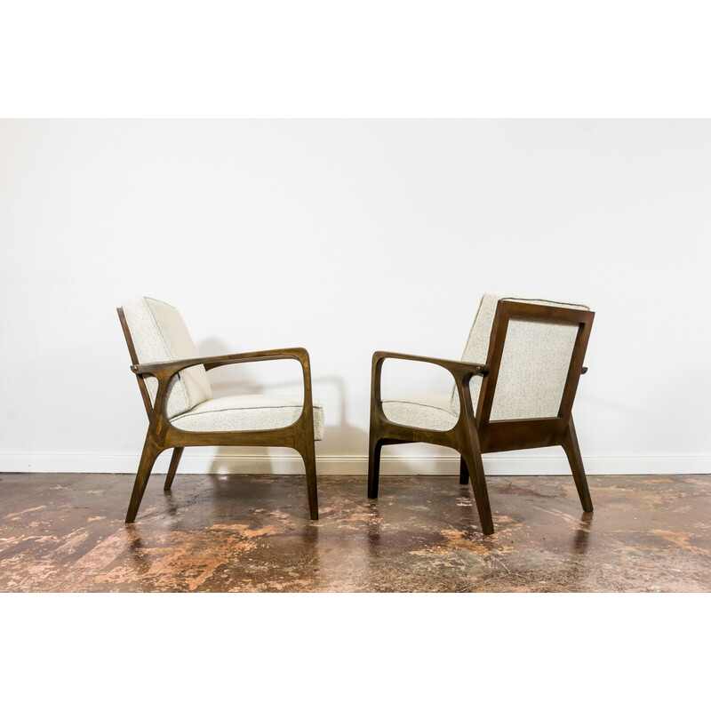 Paar alte Sessel für Prudnickie Fabryki Mebli, Polen 1960
