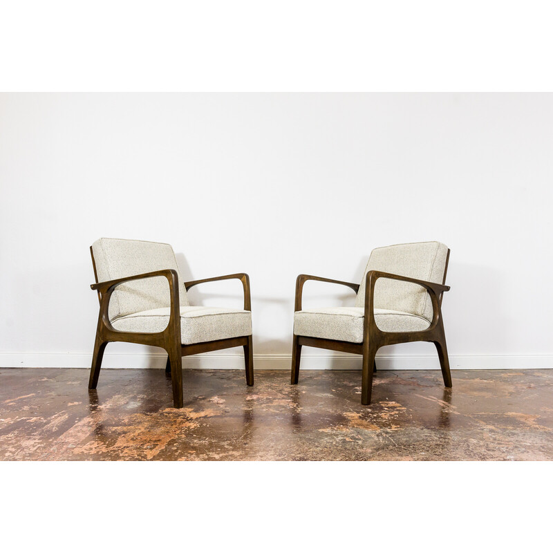 Pair of vintage armchairs for Prudnickie Fabryki Mebli, Poland 1960