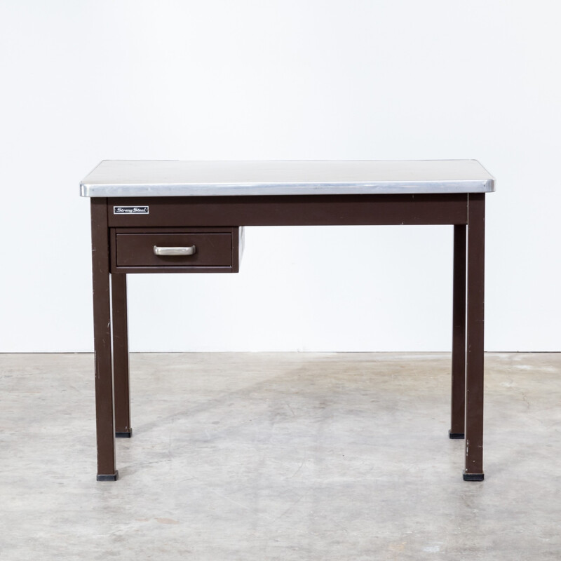 Industrial strong Metal writing desk - 1970s