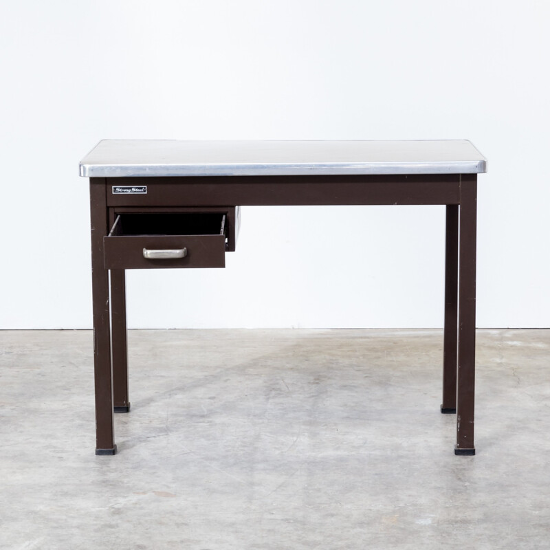 Industrial strong Metal writing desk - 1970s