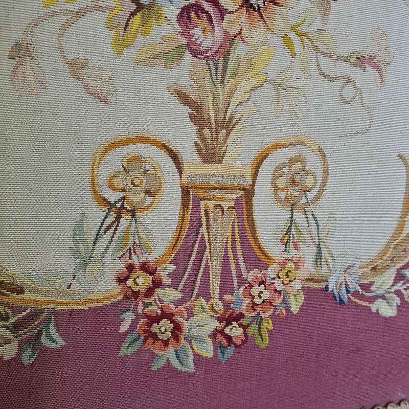 Vintage embroidery wooden frame, France