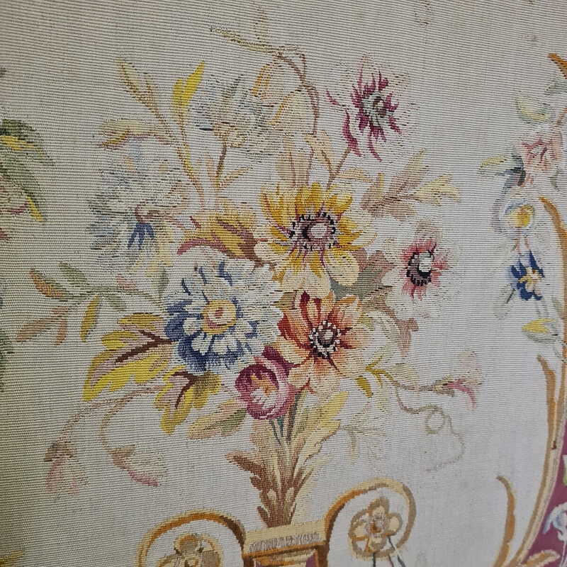 Vintage embroidery wooden frame, France