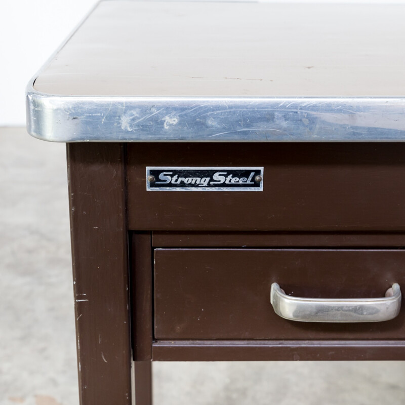 Industrial strong Metal writing desk - 1970s