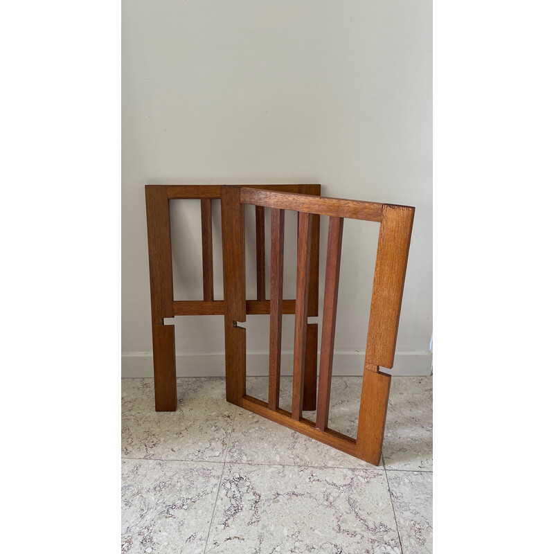 Vintage solid wood magazine rack