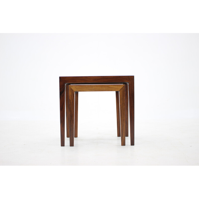 Tables gigognes vintage en palissandre par Severin Hansen, Danemark 1960