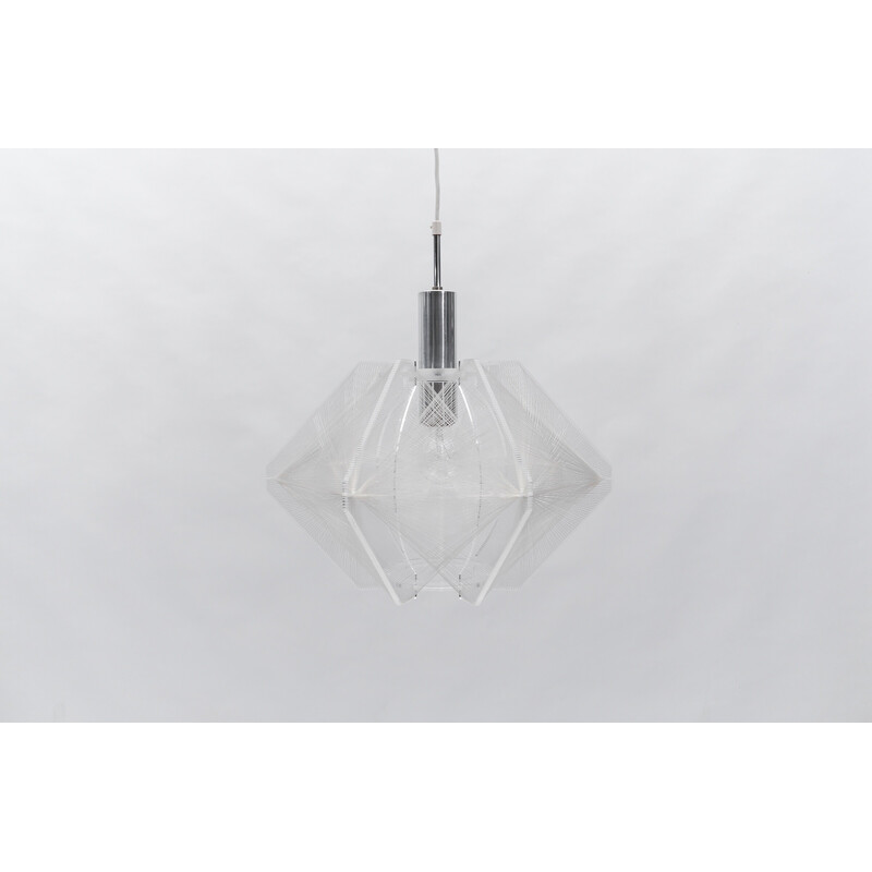 Vintage nylon wire pendant lamp, Germany 1960