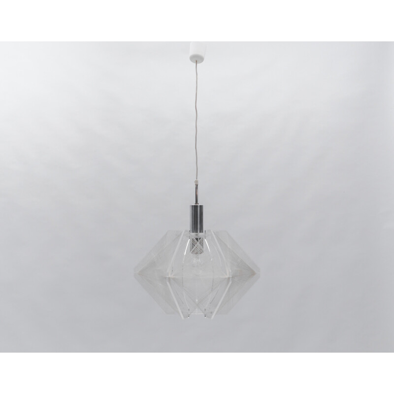 Vintage nylon wire pendant lamp, Germany 1960