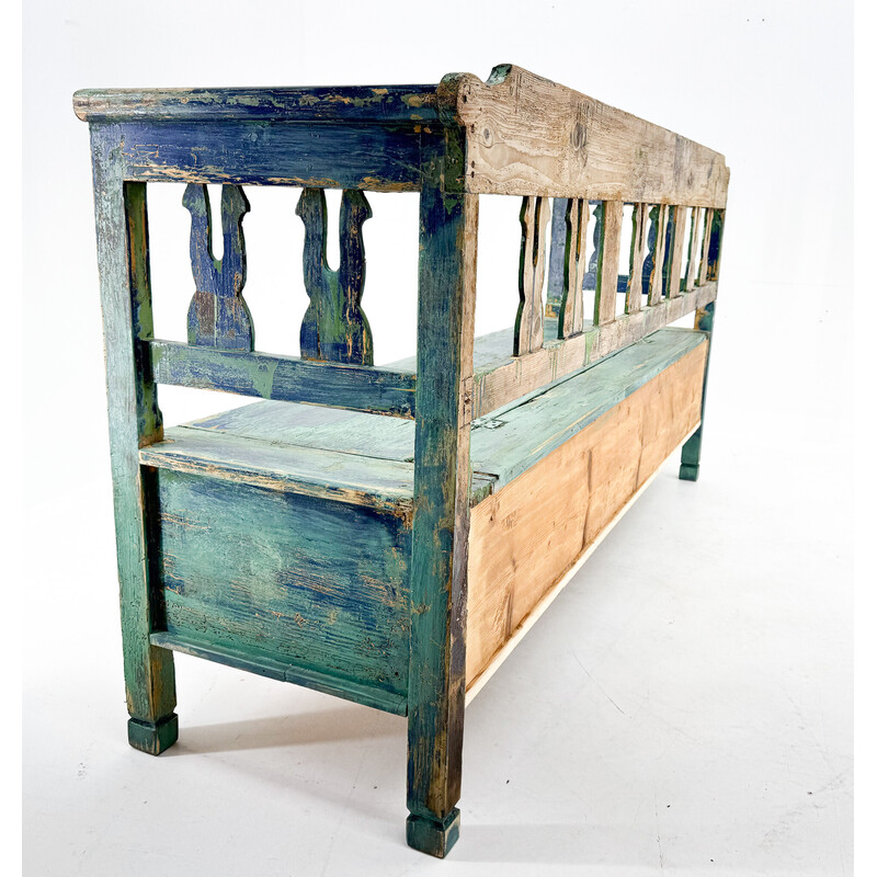 Antique vintage bench with storage space