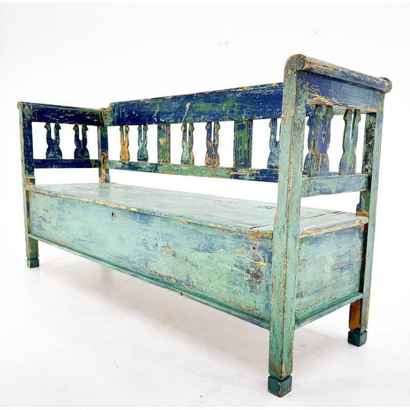 Antique vintage bench with storage space