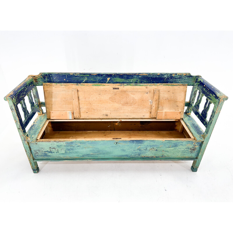 Antique vintage bench with storage space