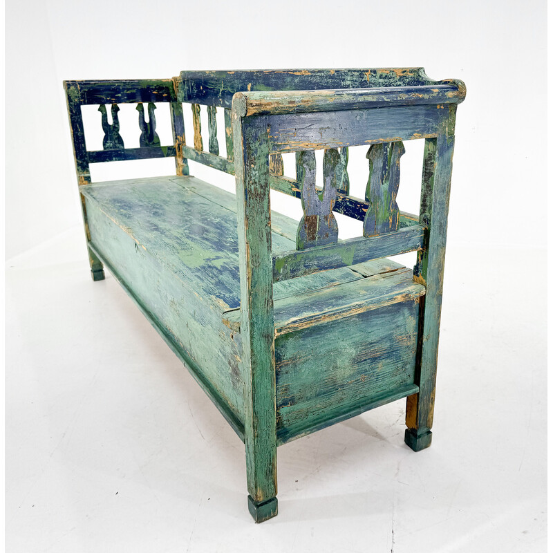 Antique vintage bench with storage space