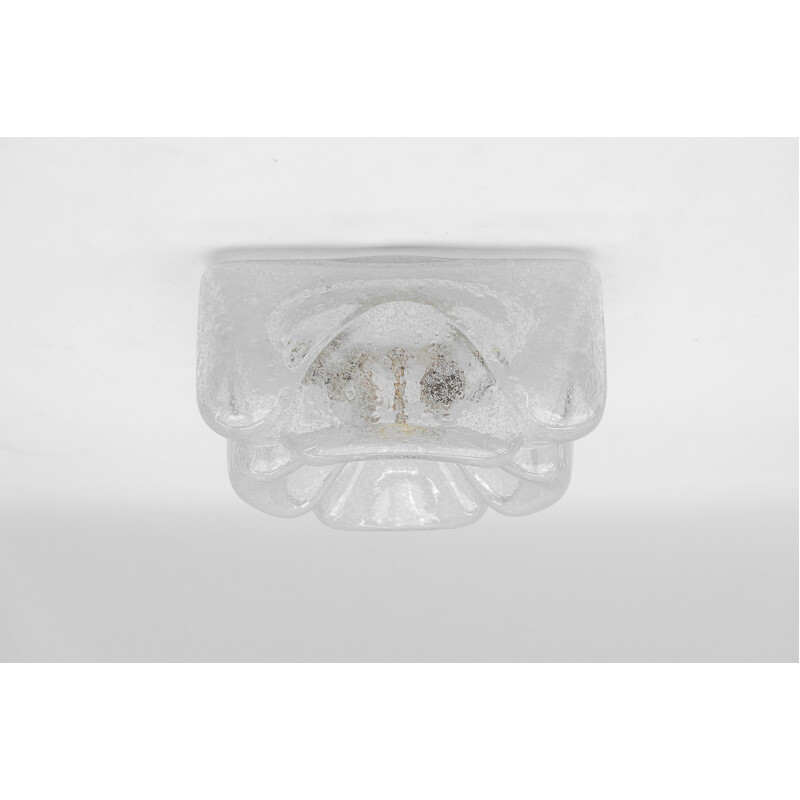 Vintage Murano glass ceiling lamp by Doria Leuchten, Germany 1970