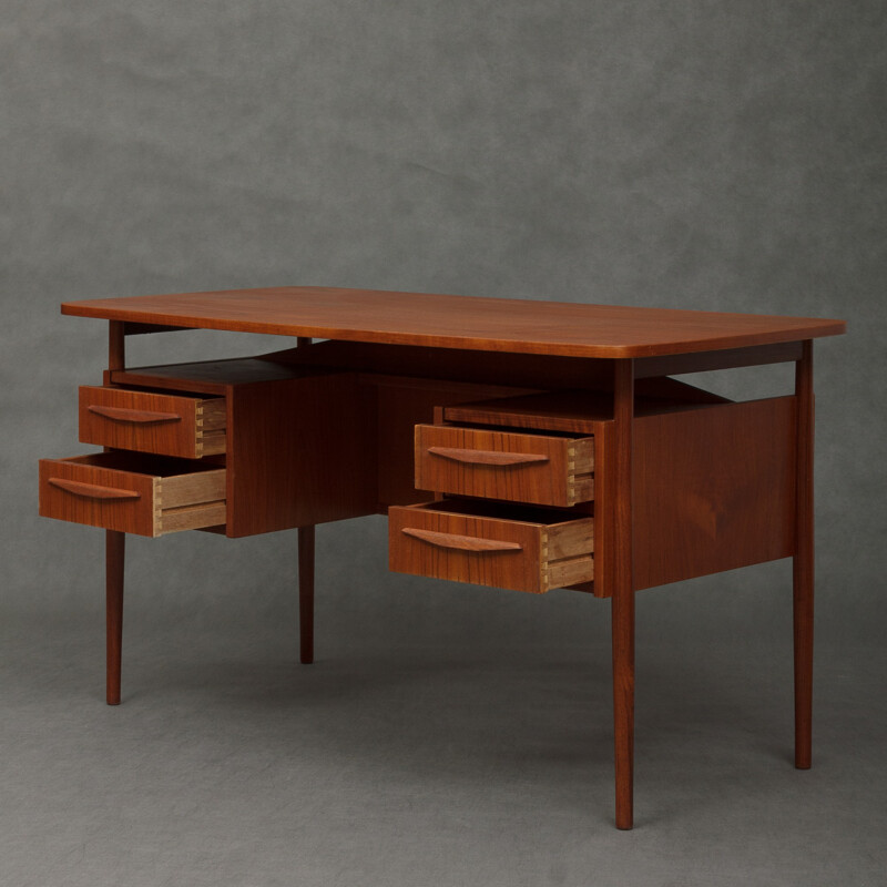 Danish small teak desk by Luno Mobler - 1960s