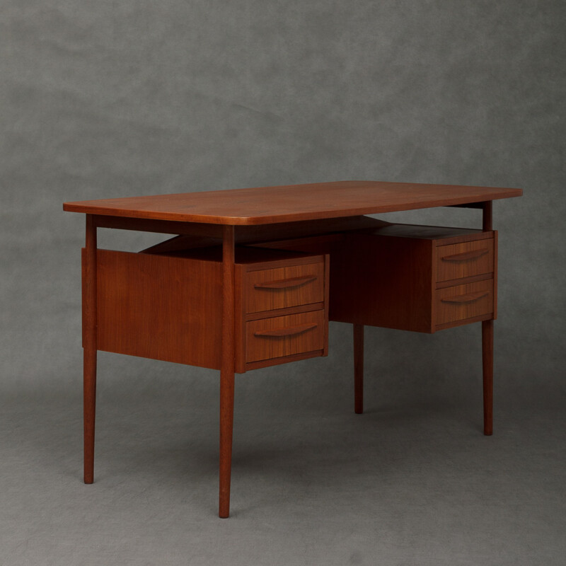 Danish small teak desk by Luno Mobler - 1960s