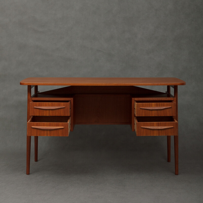 Petit bureau danois en teck de Luno Mobler - 1960