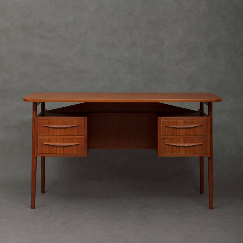 Danish small teak desk by Luno Mobler - 1960s