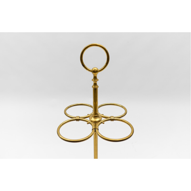 Vintage hammered brass umbrella stand, Austria 1960