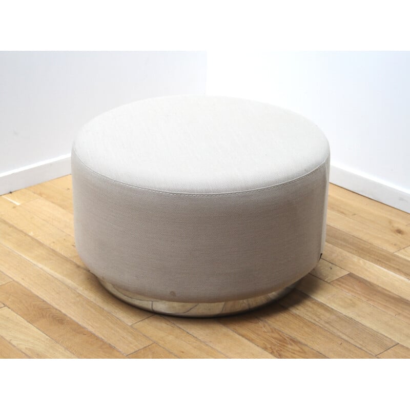 Vintage Wow 326 pouf in chrome metal and fabric by Claudio Dondoli and Marco Pocci for Pedrali