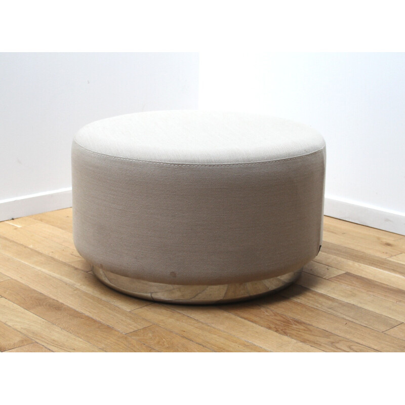 Vintage Wow 326 pouf in chrome metal and fabric by Claudio Dondoli and Marco Pocci for Pedrali