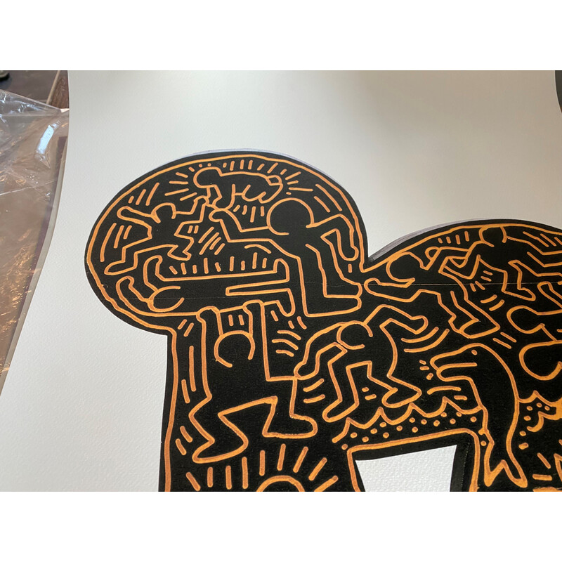 Vintage screenprint by Keith Haring for The Keith Haring Foundation Inc., 1990