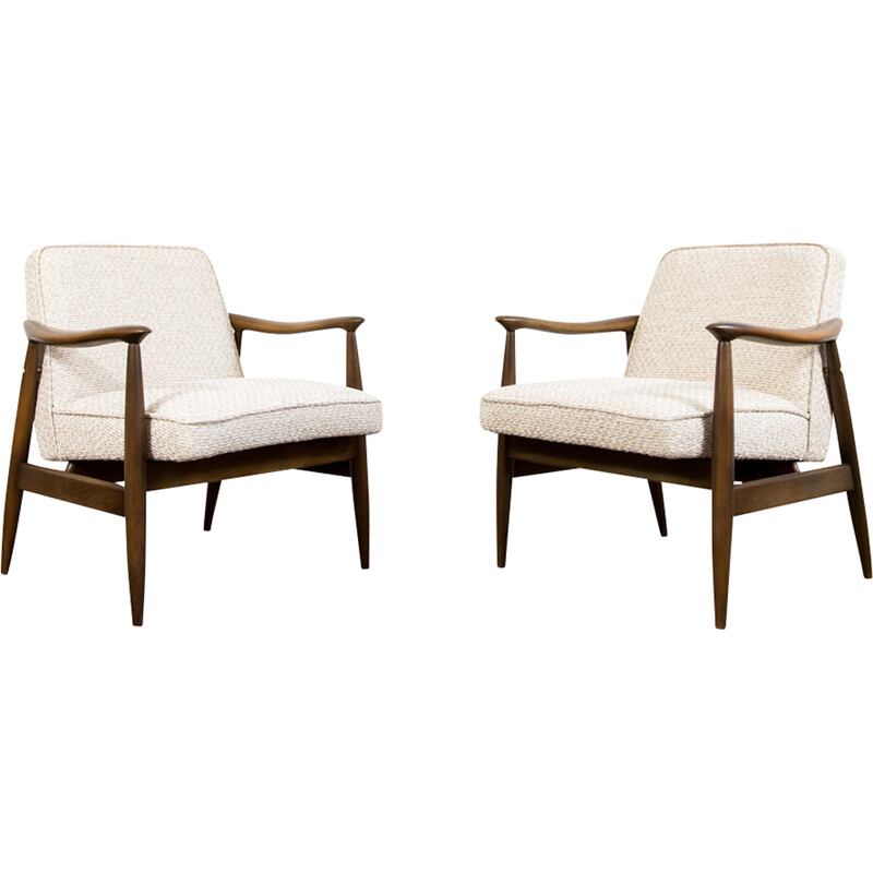 Pair of vintage GFM 87 armchairs by Juliusz Kędziorek for Gościcińskie Furniture Fabryki, Poland 1960