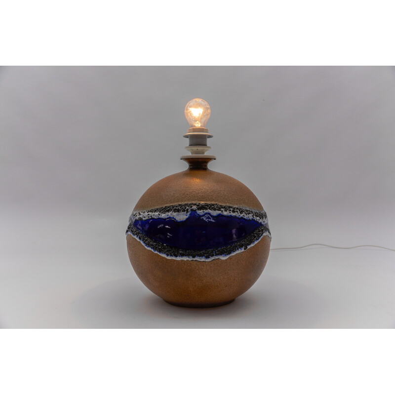 Vintage keramische globe tafellampvoet voor Leola, 1960
