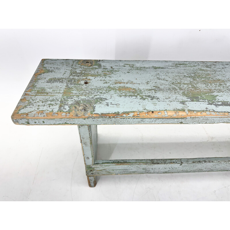 Vintage industrial wooden bench, Czechoslovakia 1950