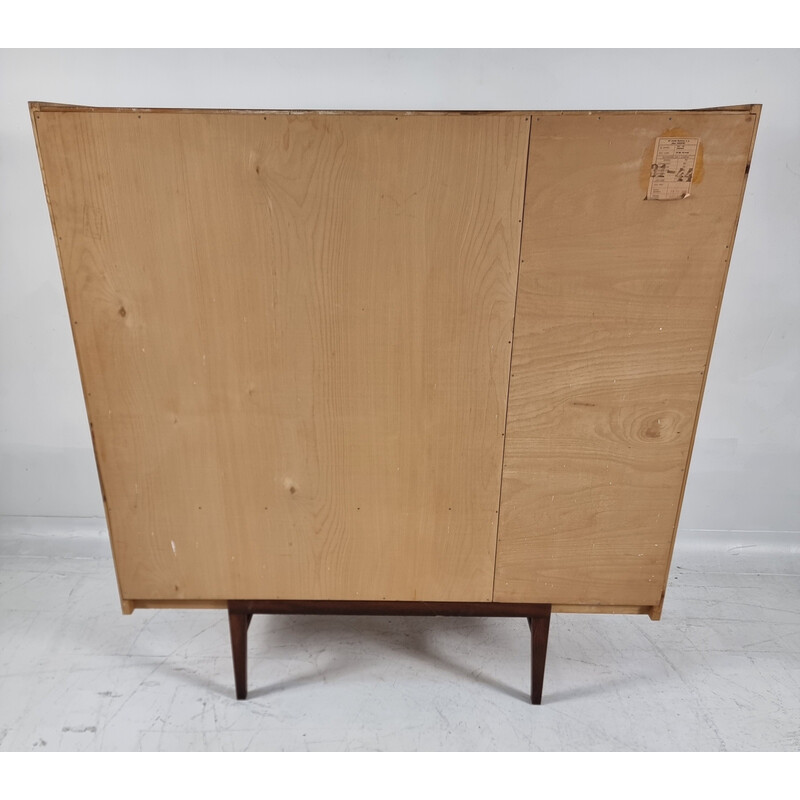 Vintage walnut bookcase by Francisek Mezulanik for Up Zavody, Czechoslovakia 1960