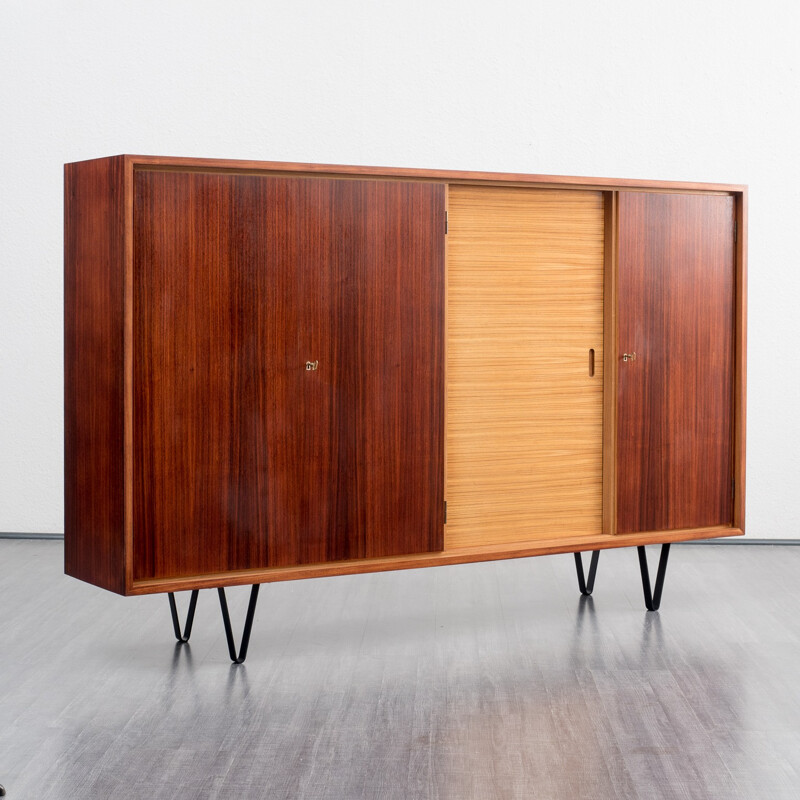 Mid century German highboard in rosewood - 1960s