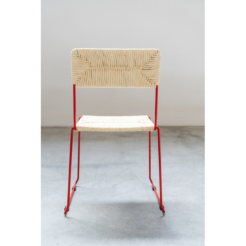 Vintage chair in bent iron and plastic for Sintesi,Italy 2000