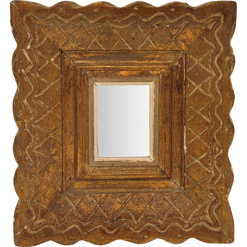 Vintage Art Deco frame in carved and gilded wood by Emile Bouche, France 1940