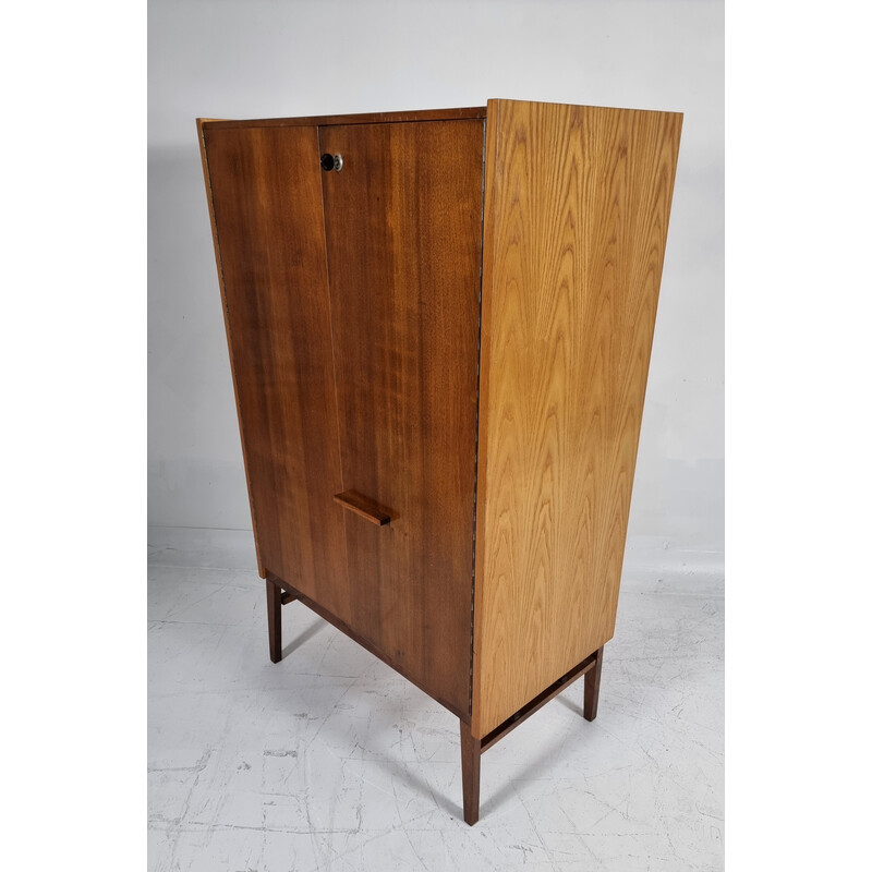 Vintage walnut cabinet by Frantisek Mezulanik for Up Zavody, Czechoslovakia 1960