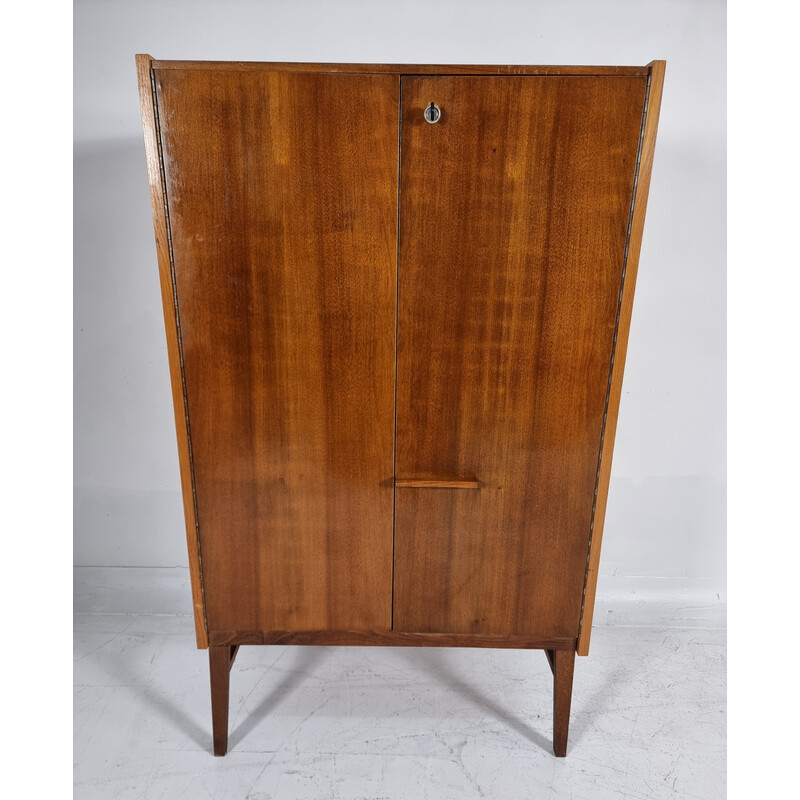 Vintage walnut cabinet by Frantisek Mezulanik for Up Zavody, Czechoslovakia 1960