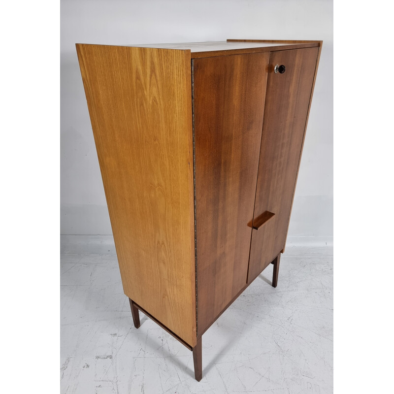 Vintage walnut cabinet by Frantisek Mezulanik for Up Zavody, Czechoslovakia 1960