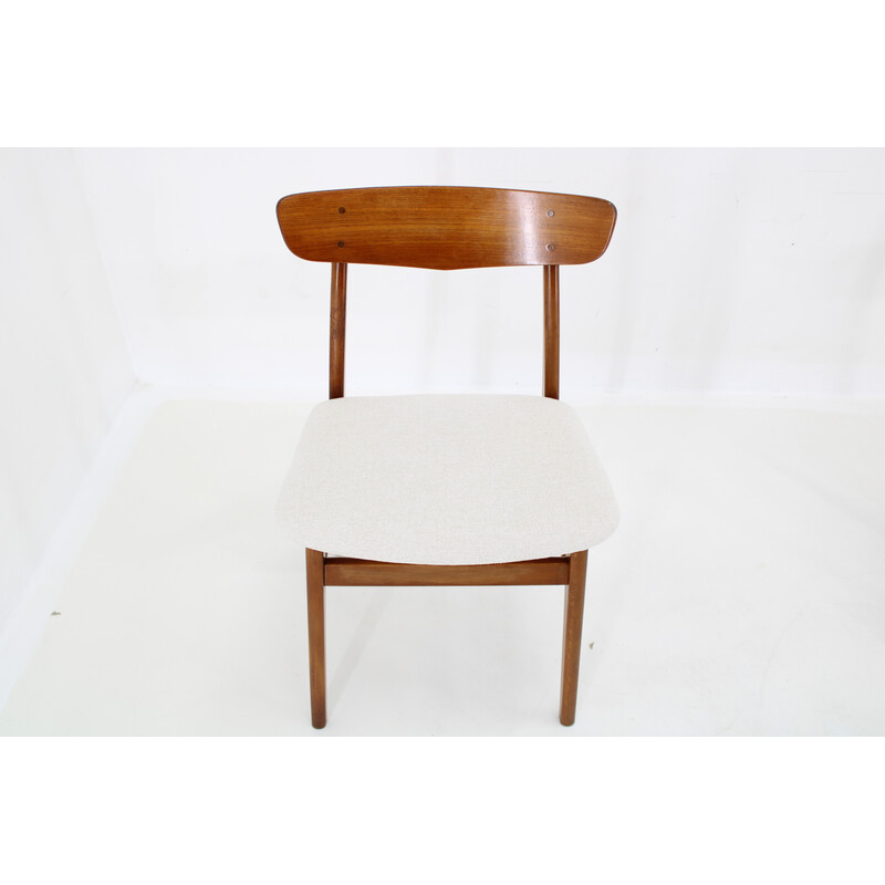 Ensemble de 3 chaises vintage en teck, Danemark 1960