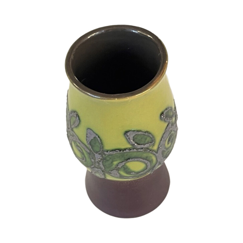 Vintage cup-shaped ceramic vase for Strehla Keramik, Germany 1960