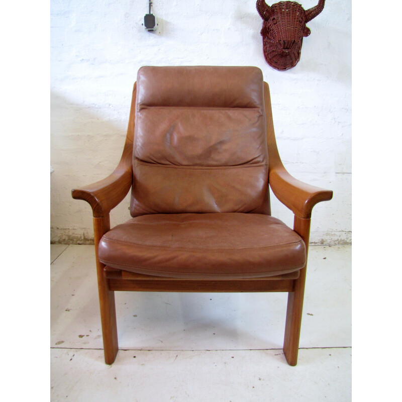 Pair of Danish teak armchairs for Poul Jeppesen - 1980s