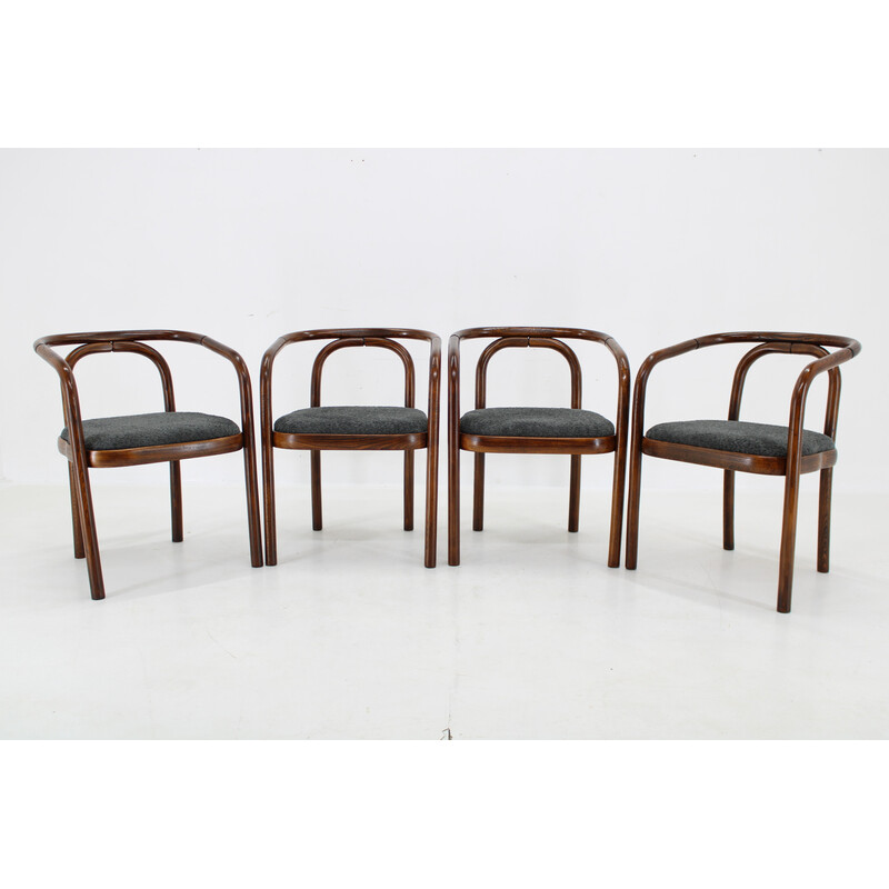 Conjunto de 4 cadeiras de jantar vintage de Antonin Suman para Ton, Checoslováquia 1970