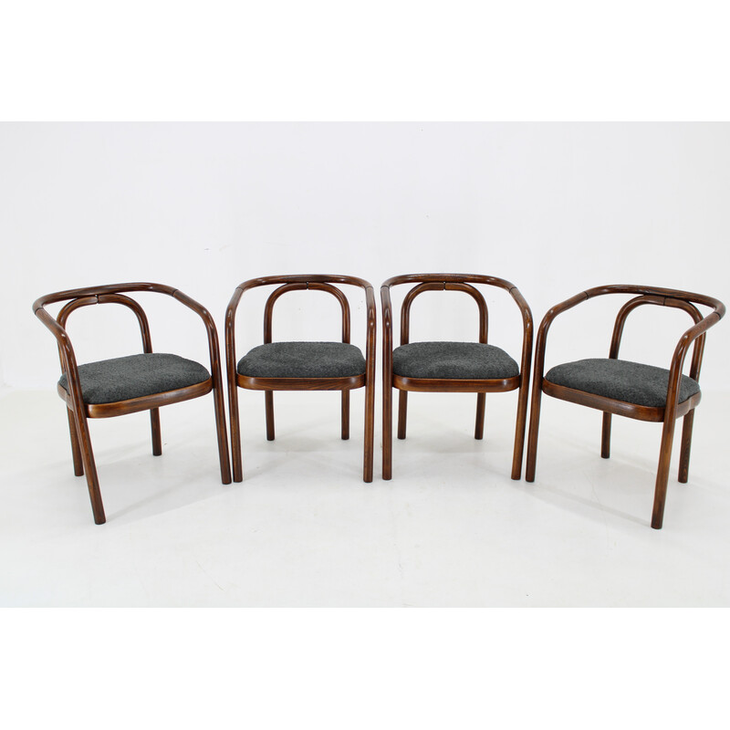Set of 4 vintage dining chairs by Antonin Suman for Ton, Czechoslovakia 1970