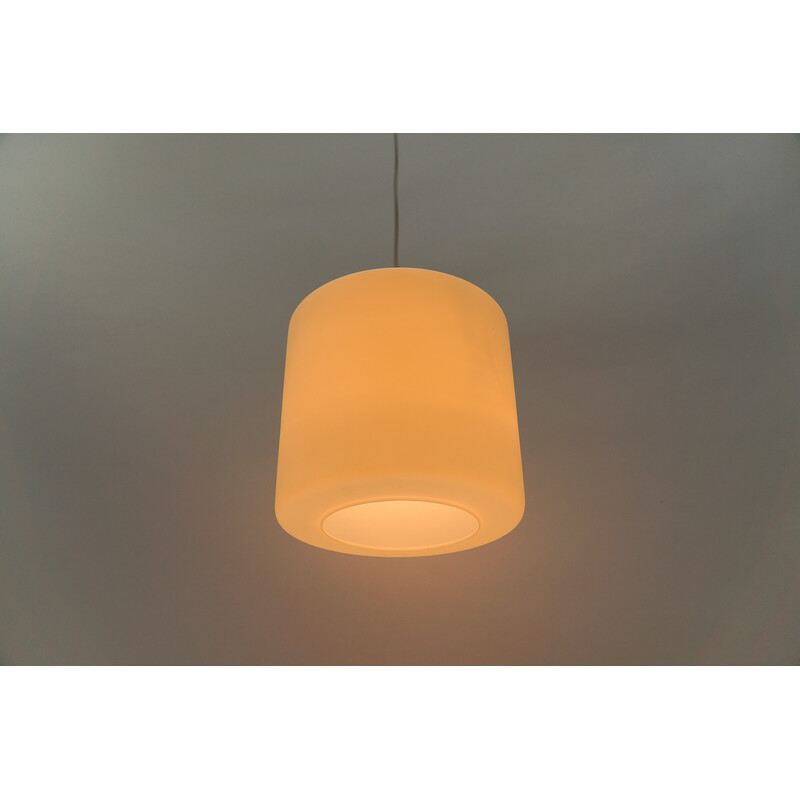 Vintage opaline glass ceiling lamp for Limburg, Germany 1960
