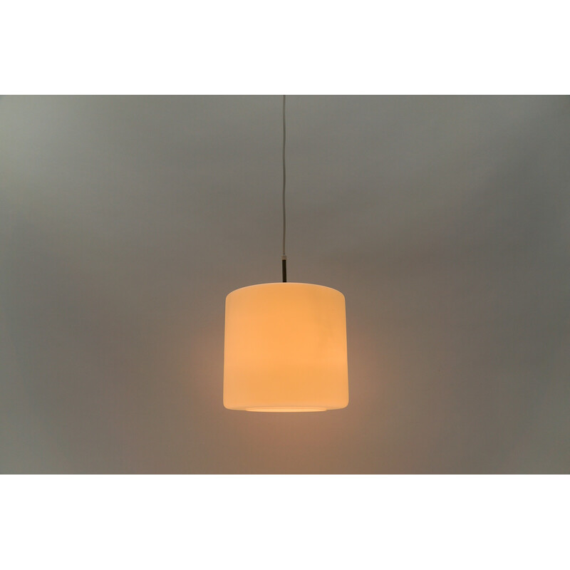 Vintage opaline glass ceiling lamp for Limburg, Germany 1960