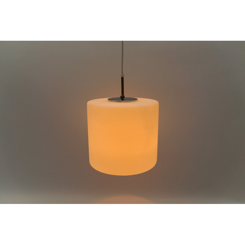 Vintage opaline glass ceiling lamp for Limburg, Germany 1960