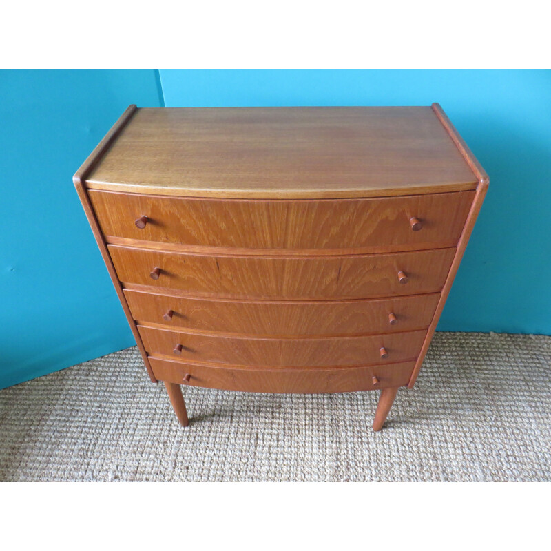 Small teak Danish chest of drawers  - 1950s