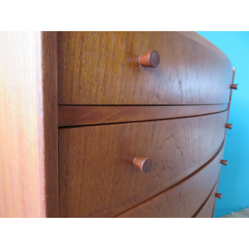 Small teak Danish chest of drawers  - 1950s