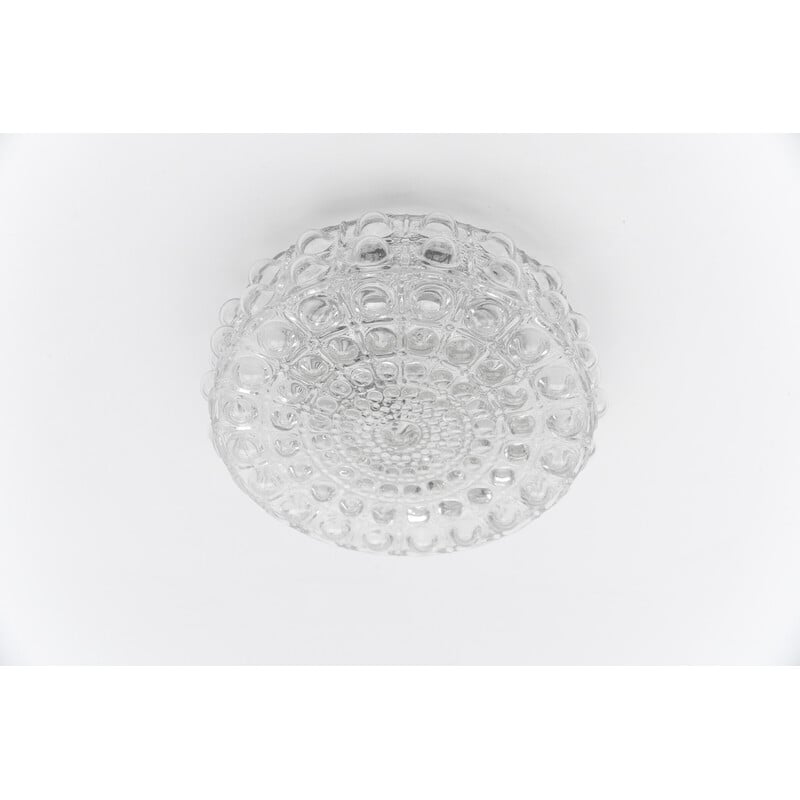 Vintage clear glass ceiling lamp by Helena Tynell, Germany 1960