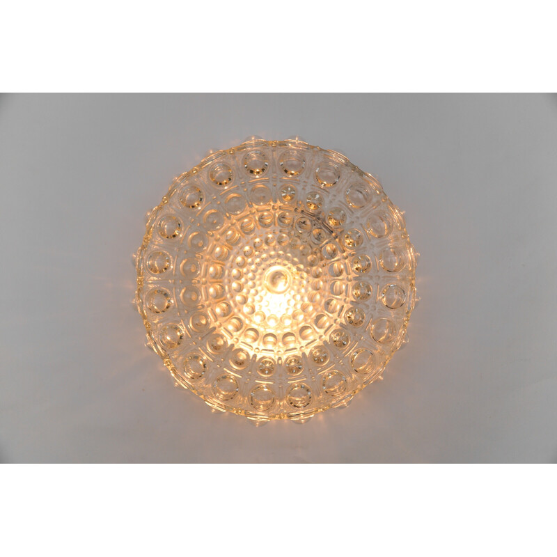 Vintage clear glass ceiling lamp by Helena Tynell, Germany 1960