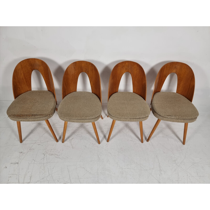 Lot de 4 chaises vintage par Antonin Suman, 1960