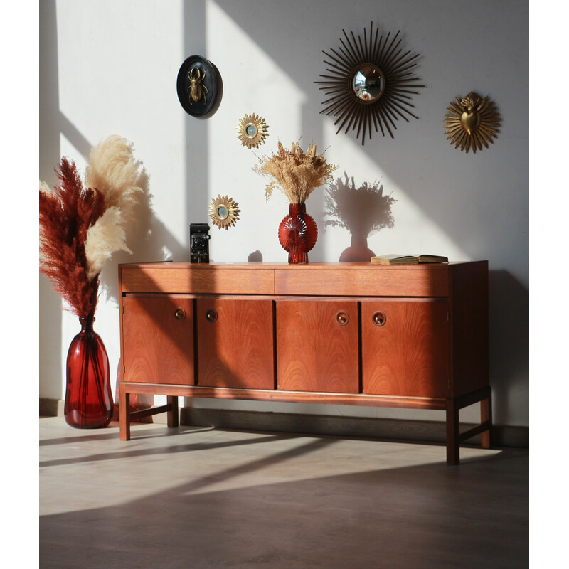 Vintage brass sideboard with handle by Tom Robertson for Mcintosh, Scotland 1960